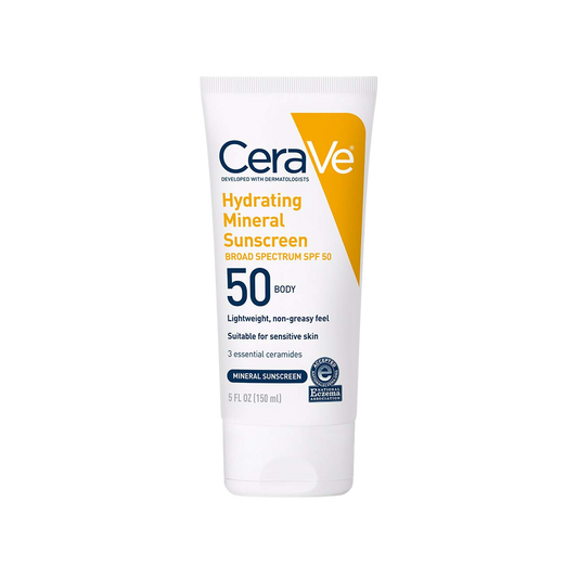 CeraVe Mineral Body Sunscreen SPF 50 Hydrating with Zinc Oxide - 5.0 fl oz