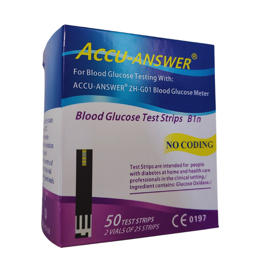 Accu-Answer Blood Glucose Test Strips - 50 test strips
