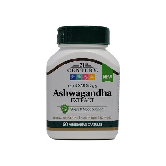 21st Century, Standardized Ashwagandha Extract, 60 Vegetarian Capsules